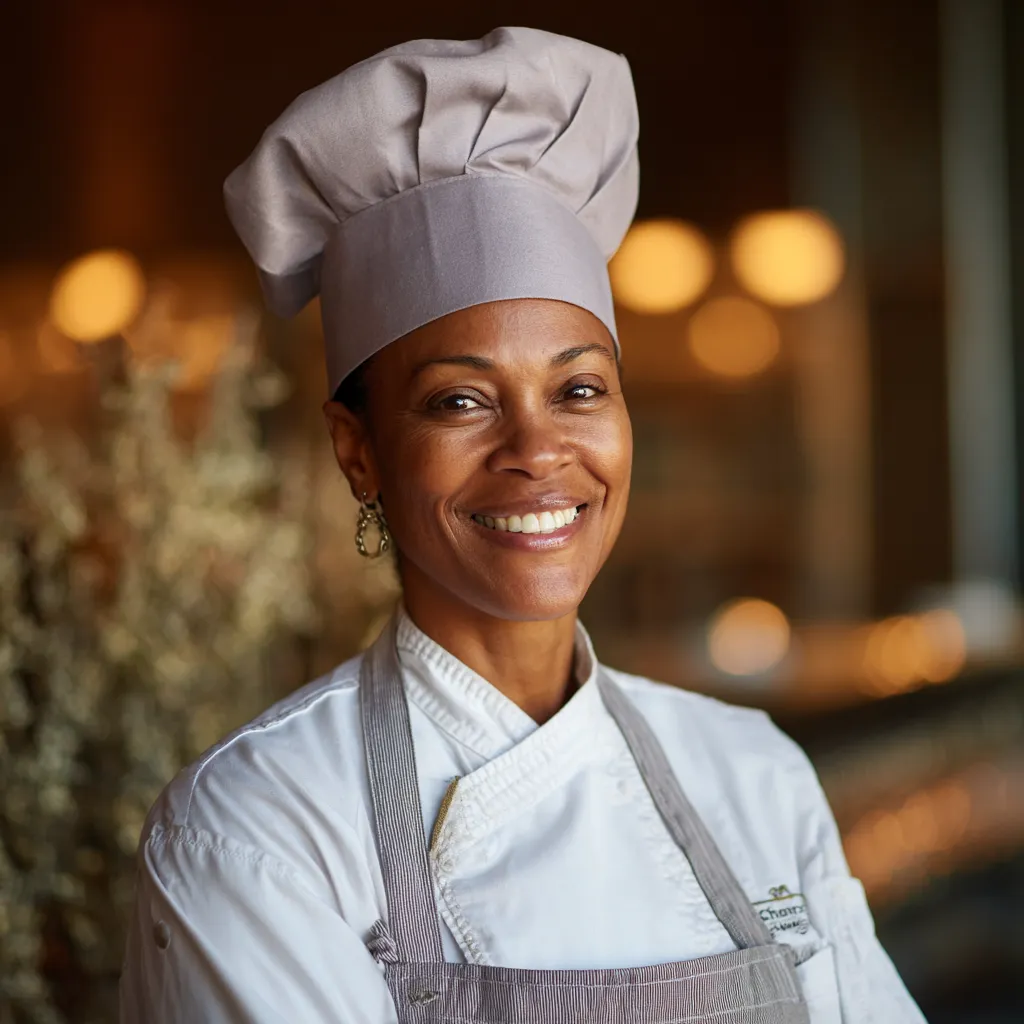 Chef Abigail smiles for the camera.