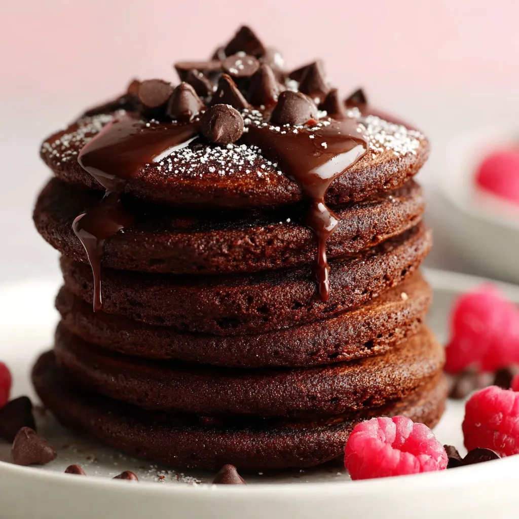 A stack of chocolate chip pancakes.