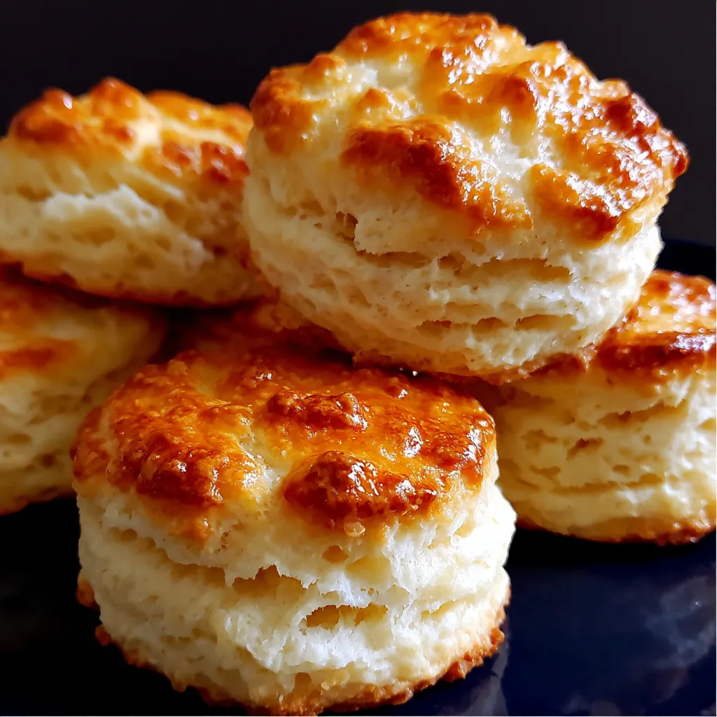 A stack of biscuits on a plate.