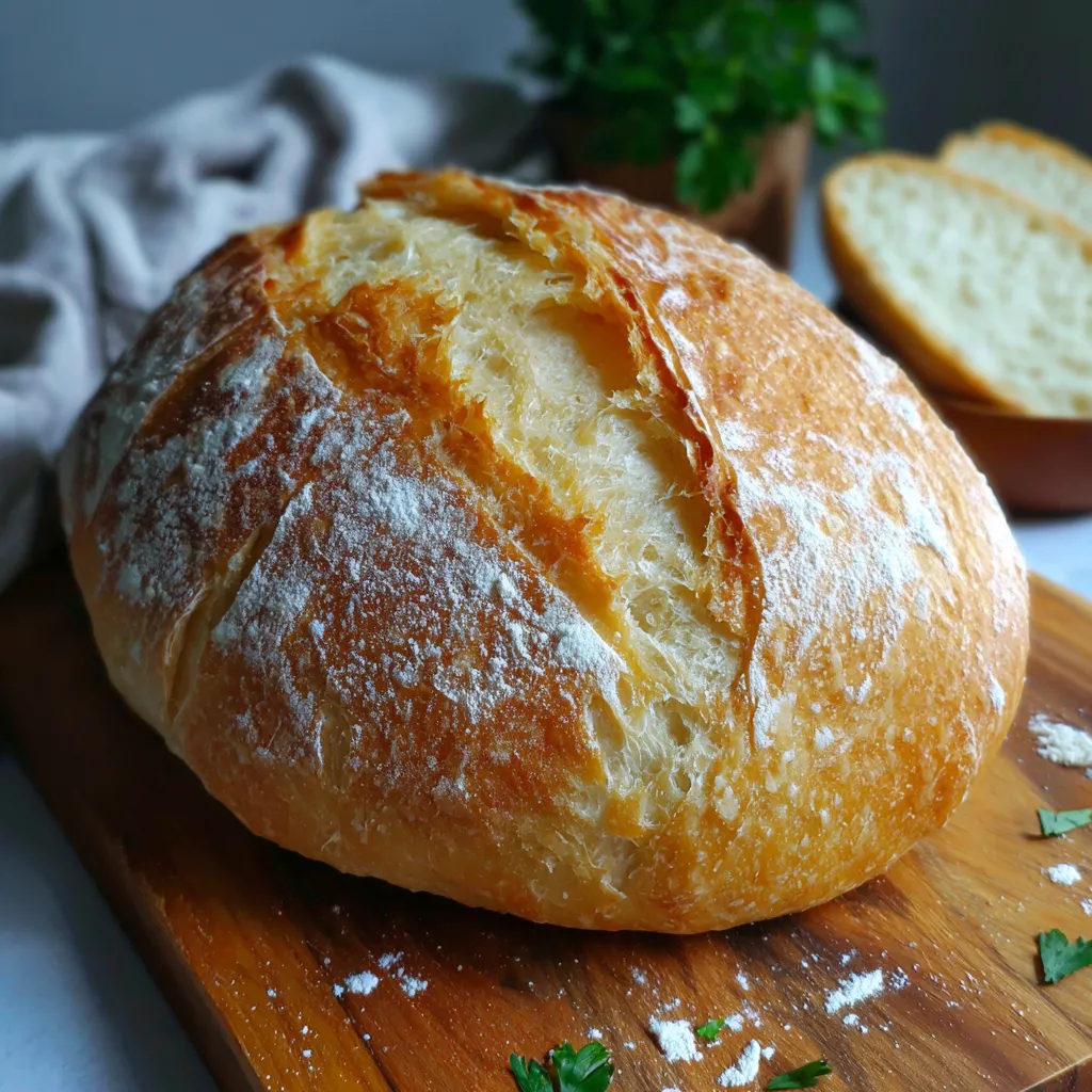 A loaf of bread on a wooden cutting board.