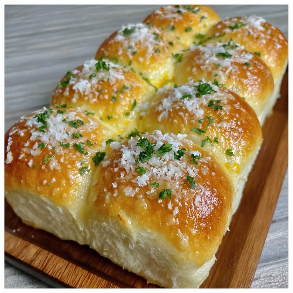 A plate of garlic bread with sesame seeds on top.