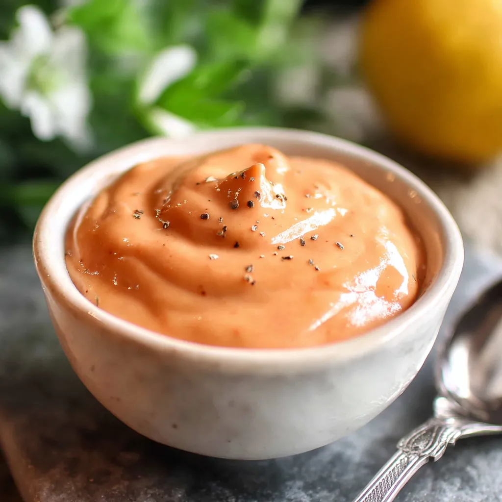 A bowl of Thousand Island Dressing.
