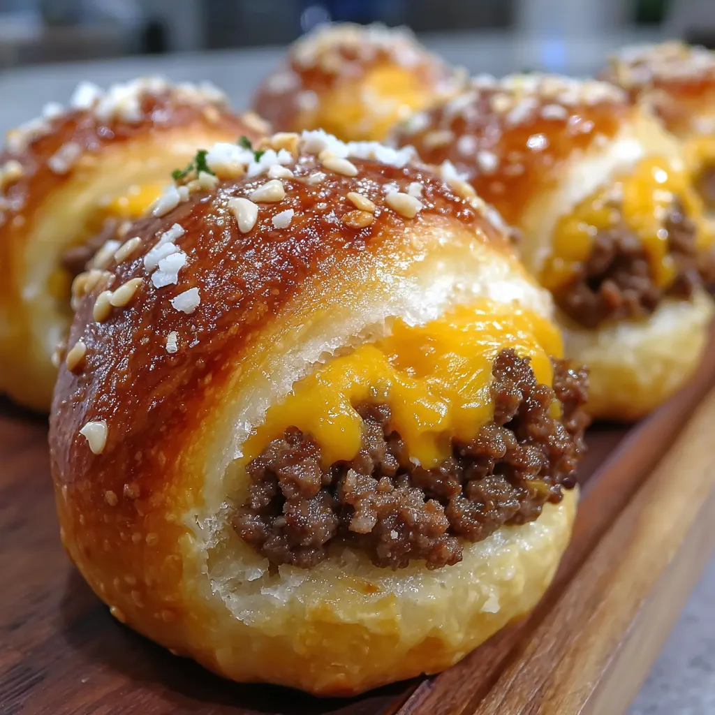 Cheeseburger Pretzel Bombs.