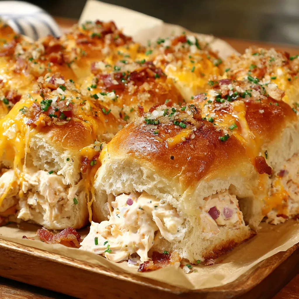 Chicken Bacon Ranch Pull Apart Rolls.