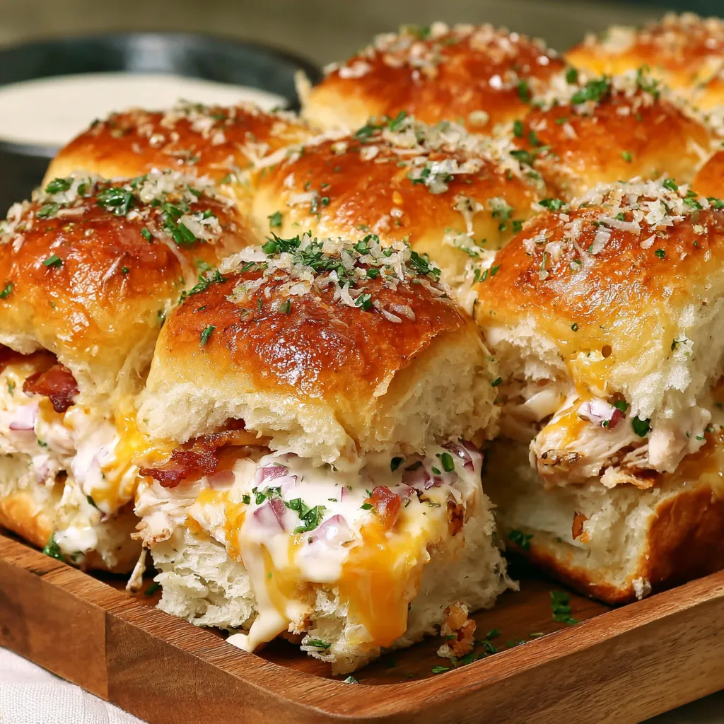 Chicken Bacon Ranch Pull Apart Rolls.