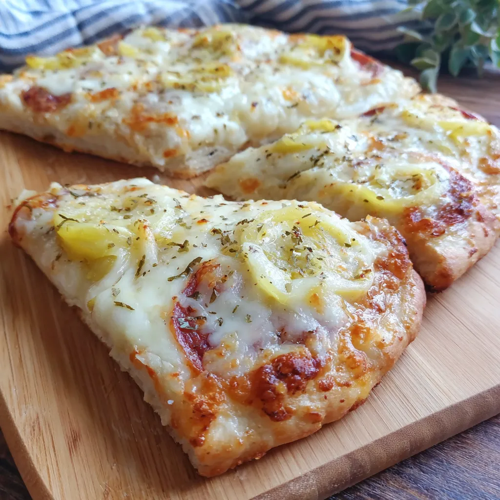 A slice of pizza with white banana peppers.