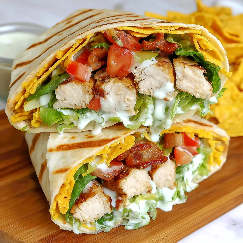 A chicken bacon ranch crunch wrap.