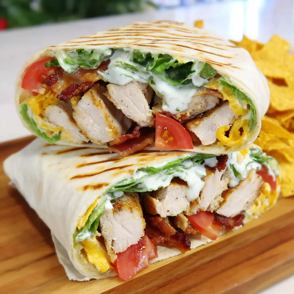 A chicken bacon ranch crunch wrap.