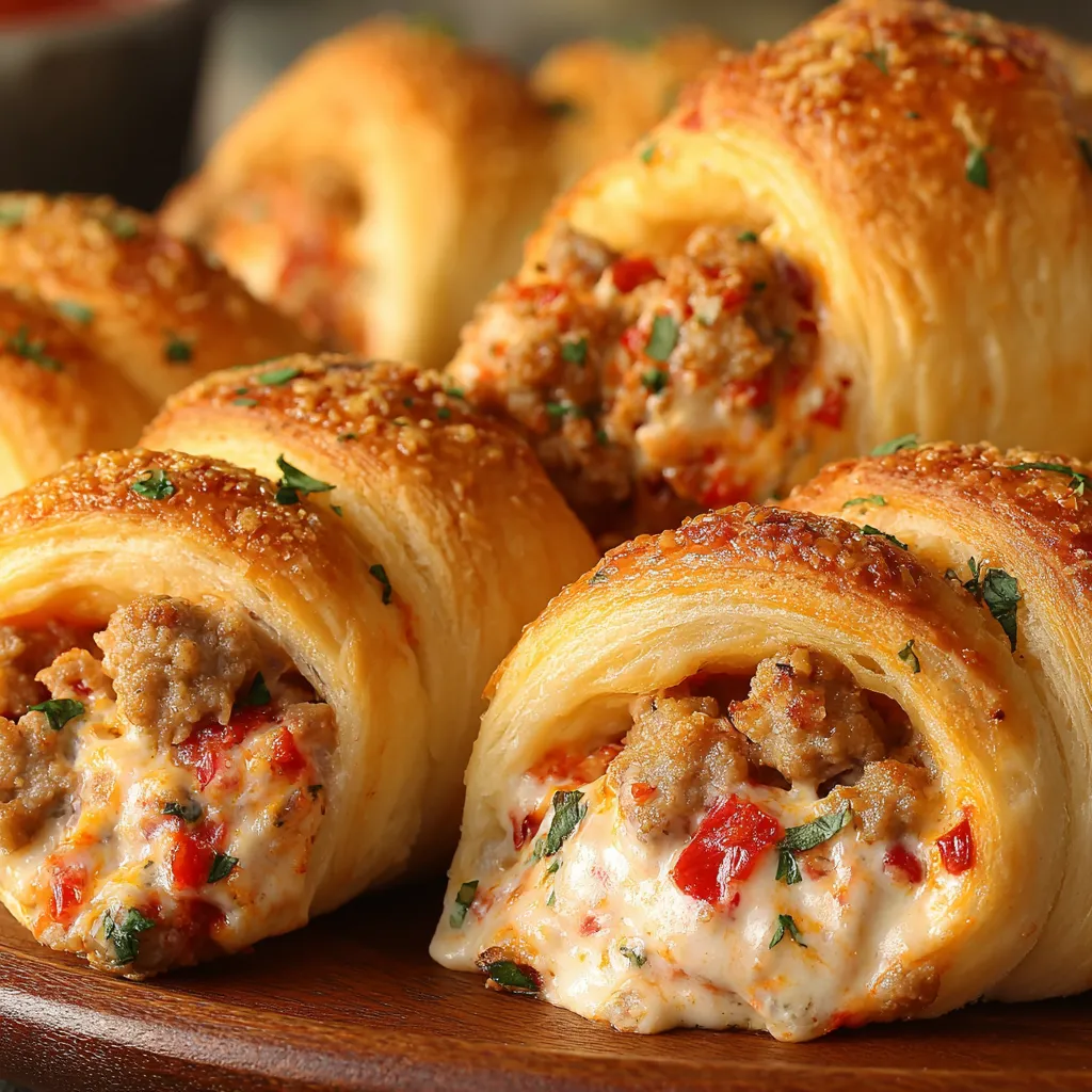 Sausage and cheese crescent rolls.