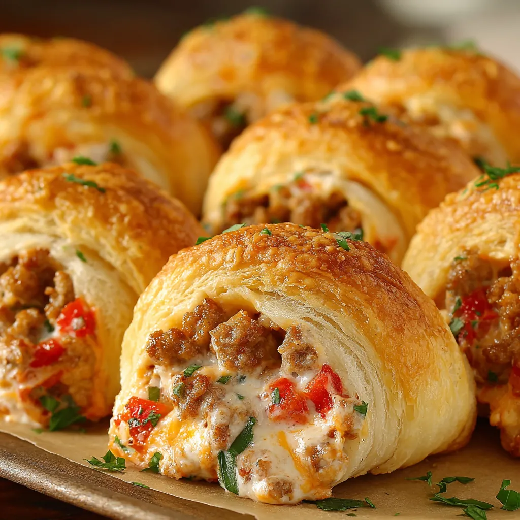 Sausage and cream cheese crescent rolls.