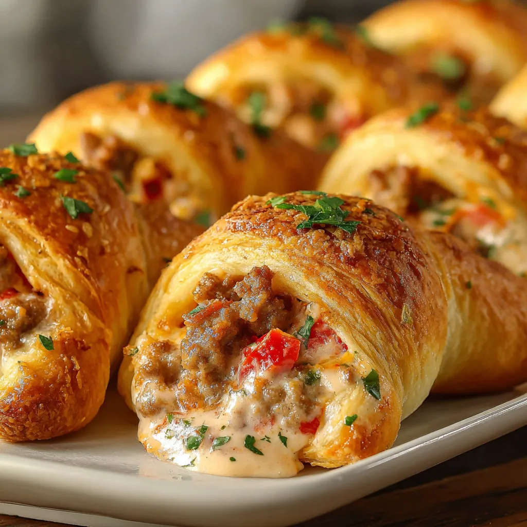 Sausage and cream cheese crescent rolls.