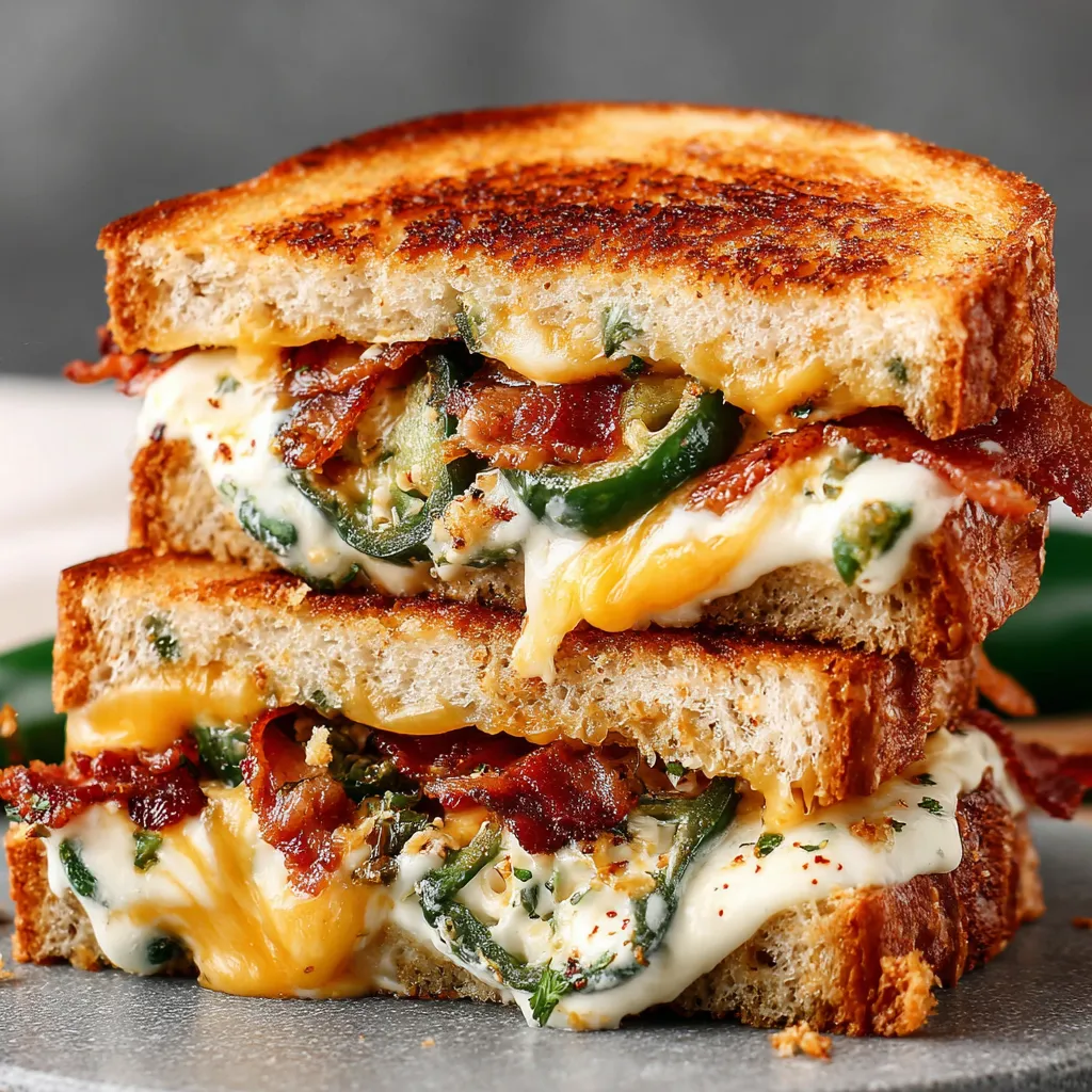 A sandwich with jalapenos and cheese.