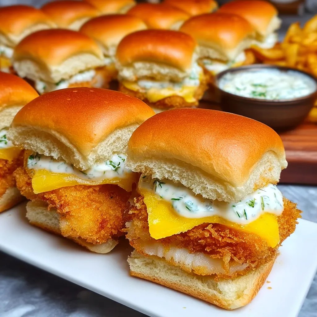 A plate of Filet-O-Fish sliders.