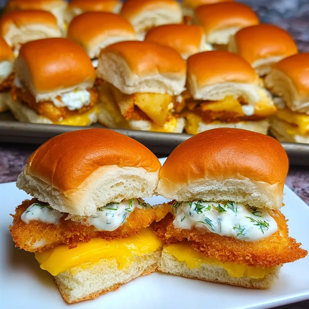 A plate of Filet-O-Fish sliders.