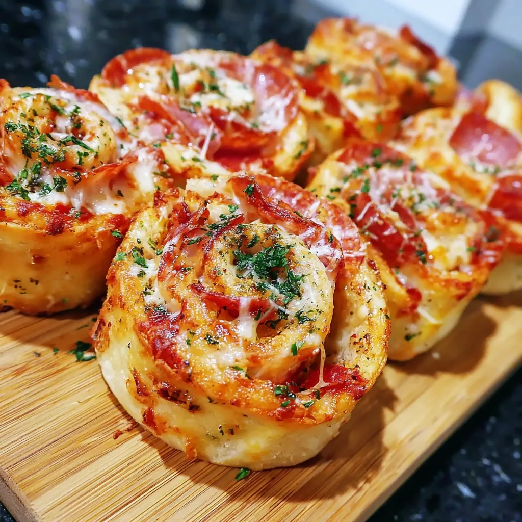 A plate of pizza rolls.
