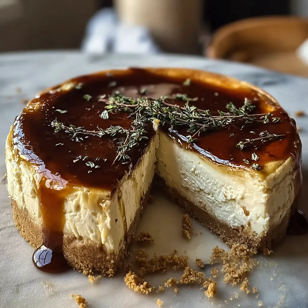 A slice of feta cheesecake.