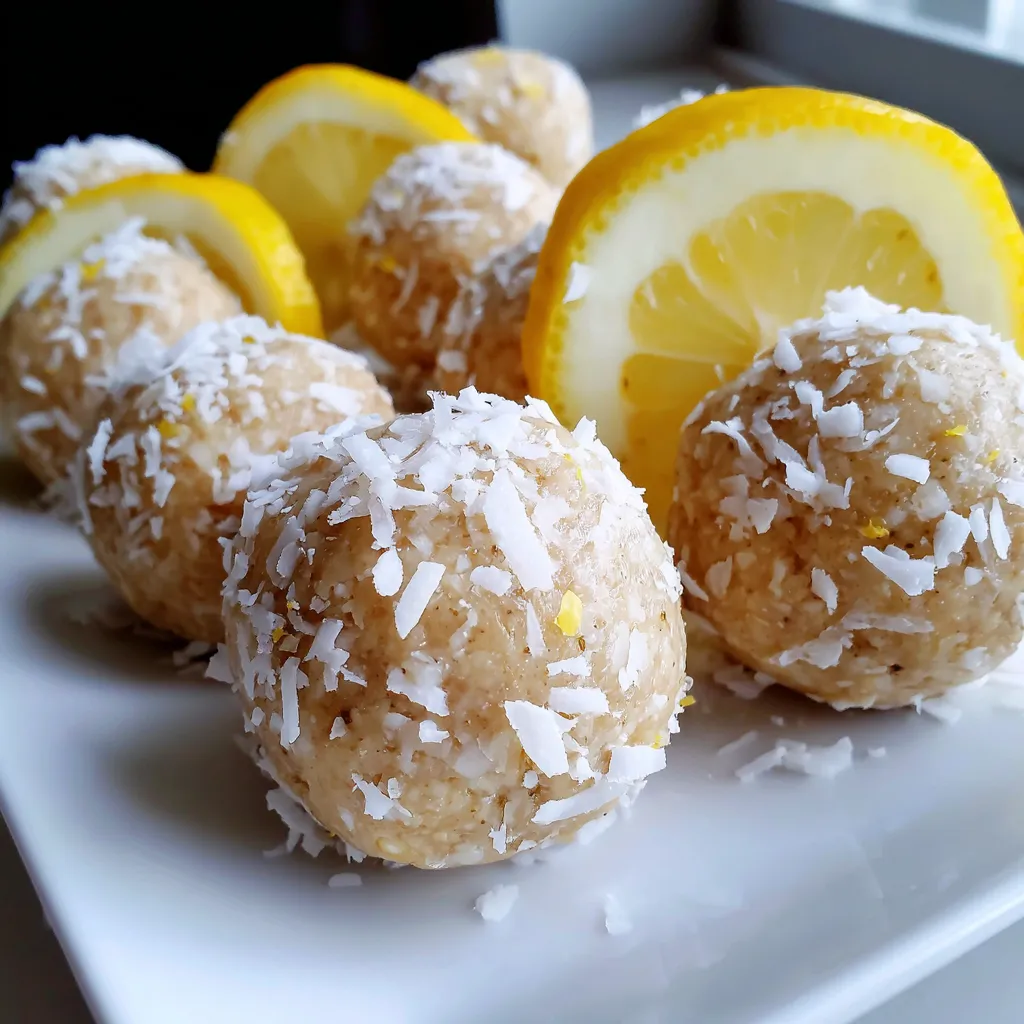 Lemon Coconut Protein Balls.