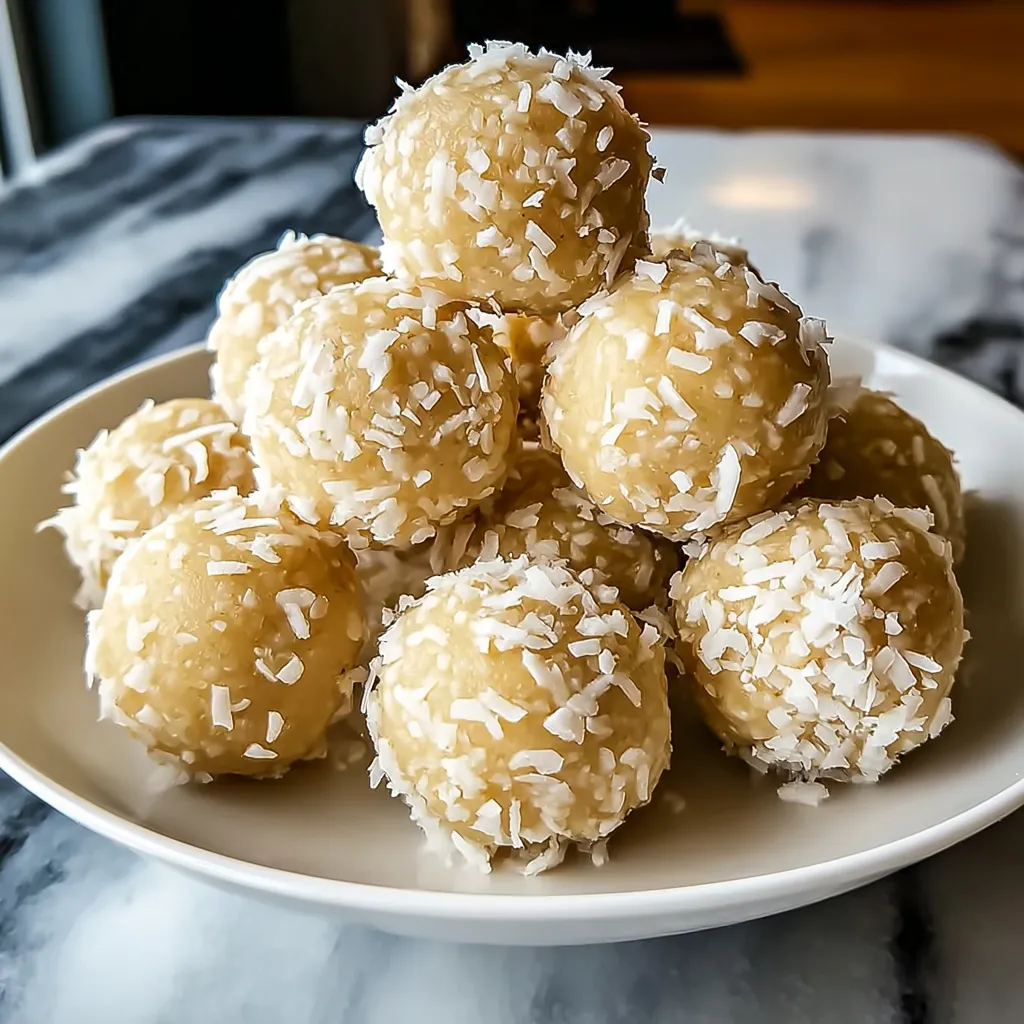 A plate of coconut balls.
