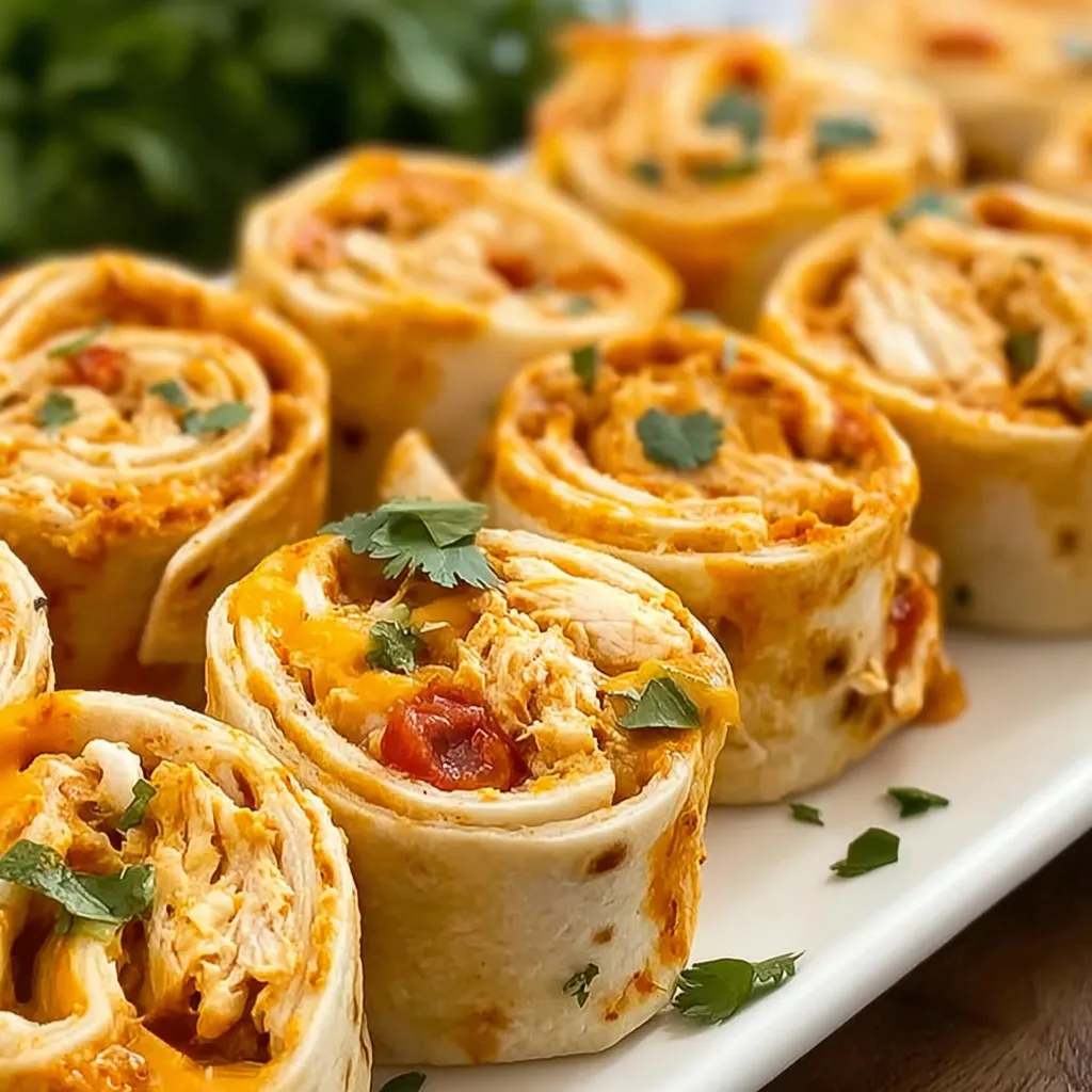 A plate of chicken enchilada roll ups.