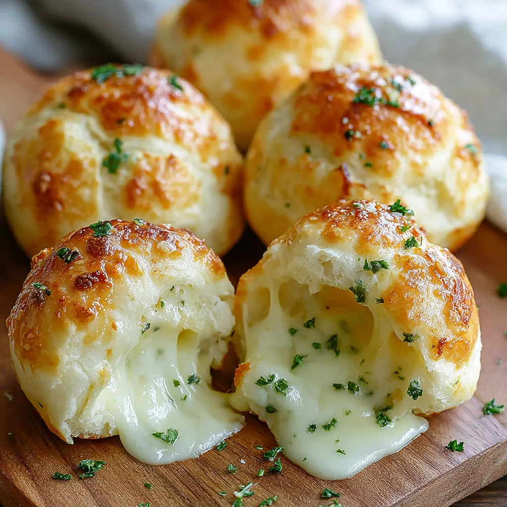 A plate of melted cheese balls.