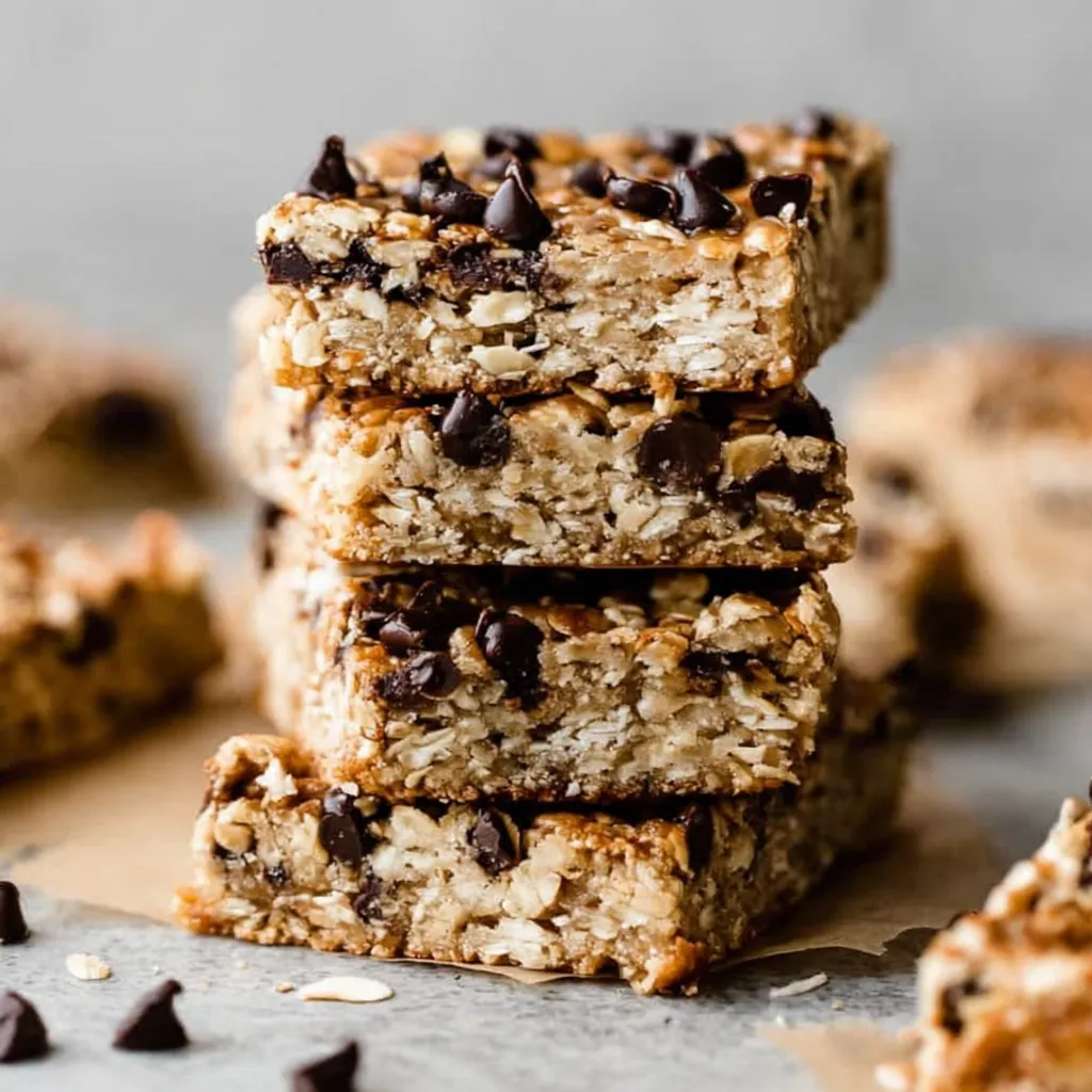 A stack of peanut butter granola bars.