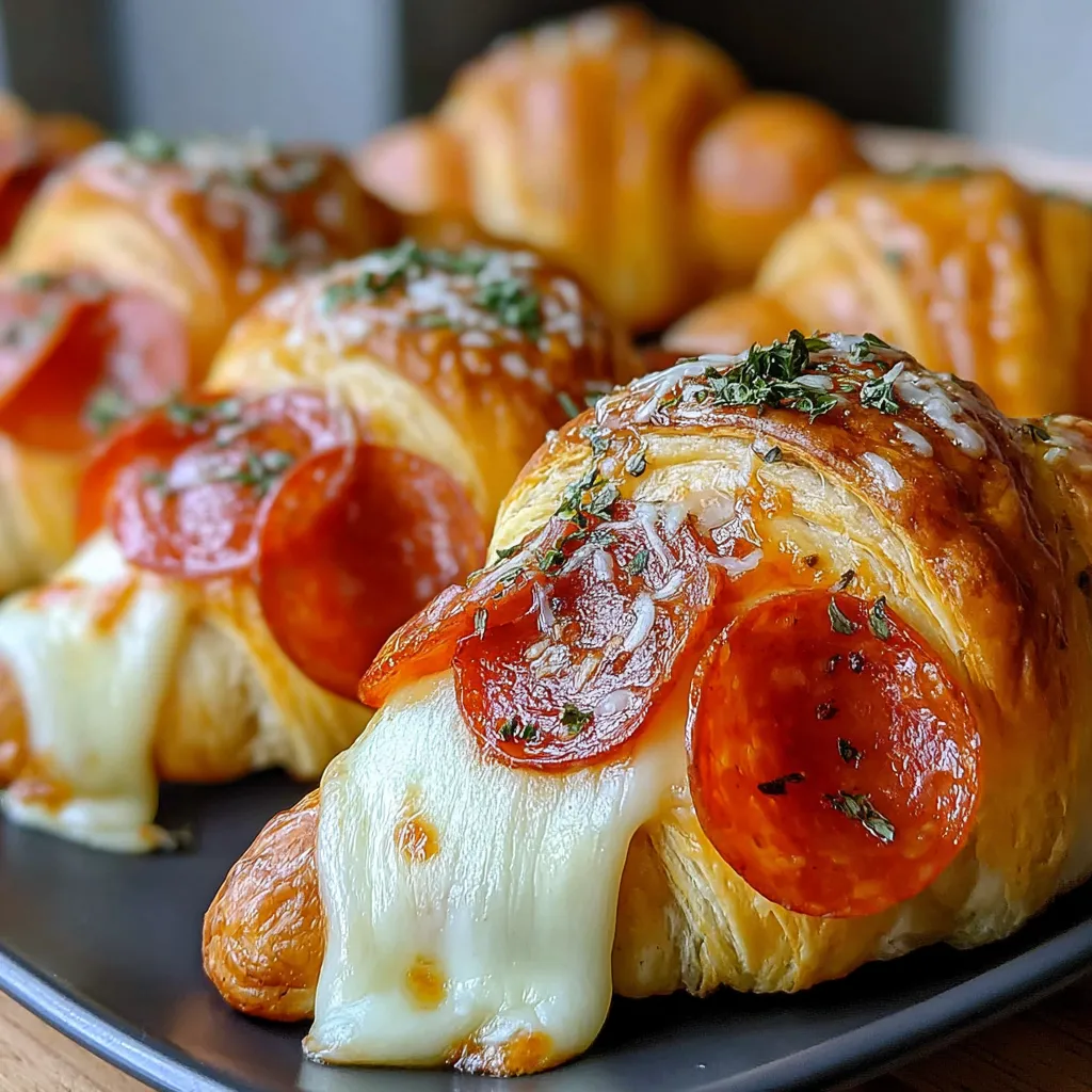 Mozzarella Pepperoni Croissant Rolls.