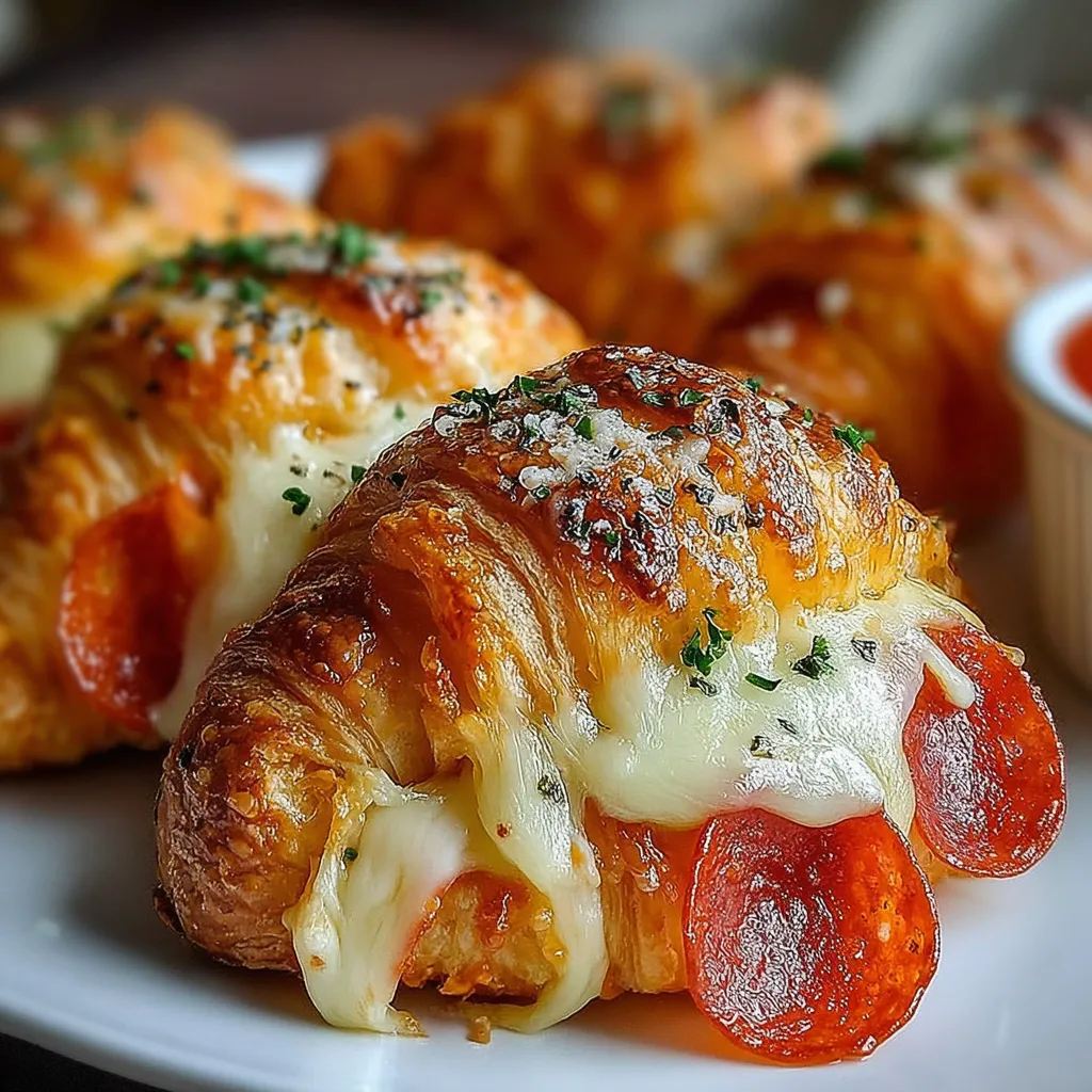 Mozzarella Pepperoni Croissant Rolls.