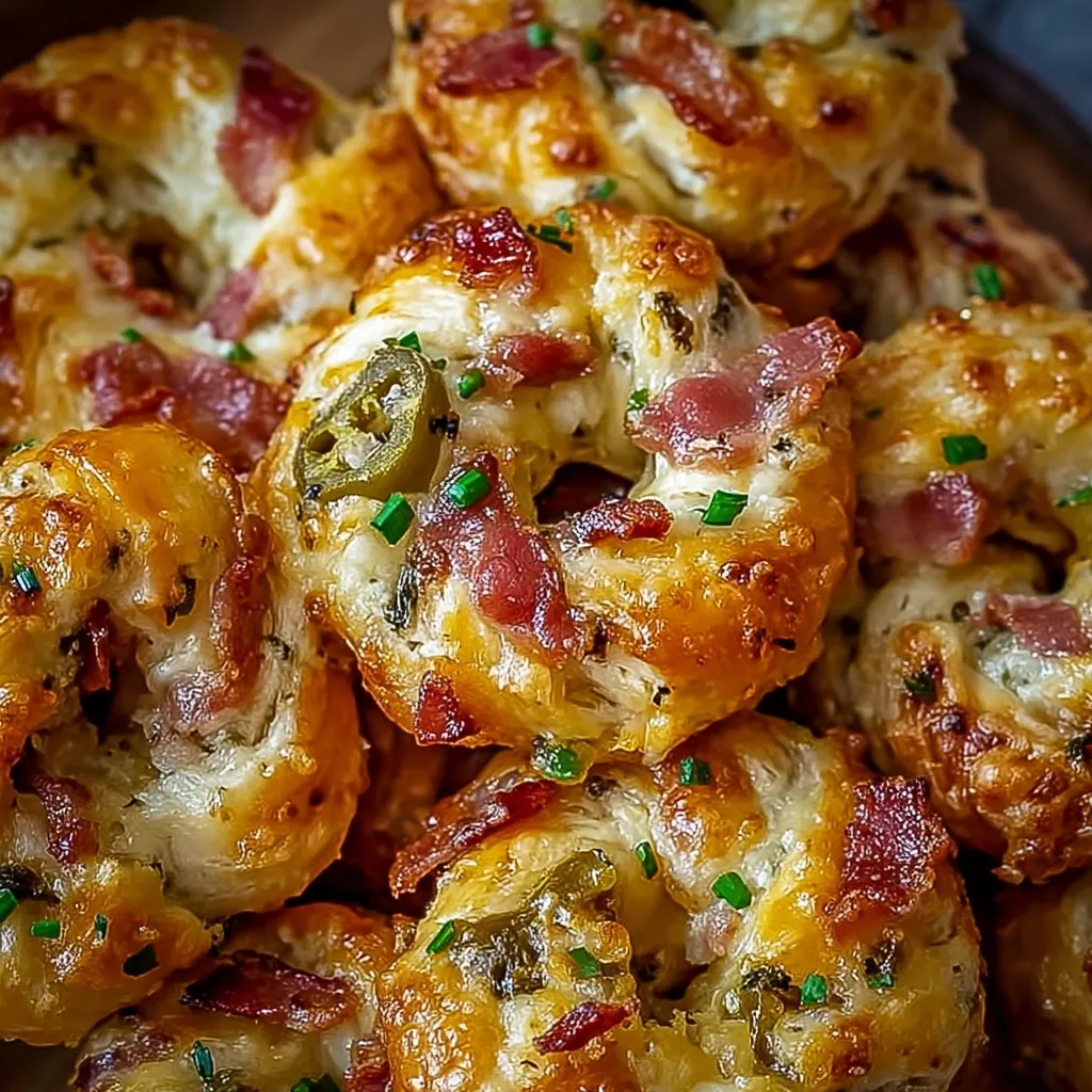 A plate of cheesy party bites.
