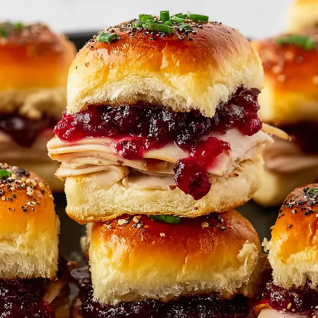 A plate of easy party turkey sliders.