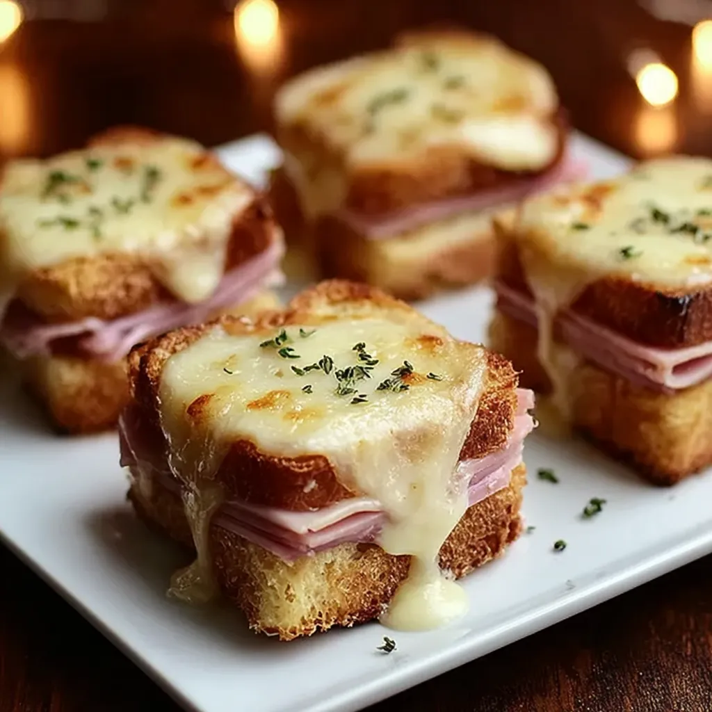 French party sandwiches on a plate.