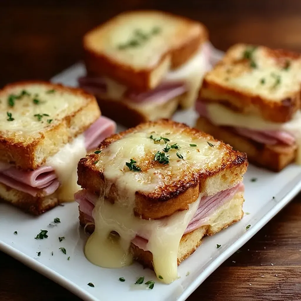 French party sandwiches on a plate.