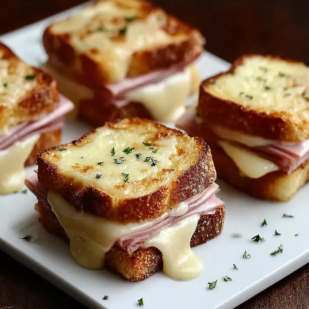 French party sandwiches on a plate.