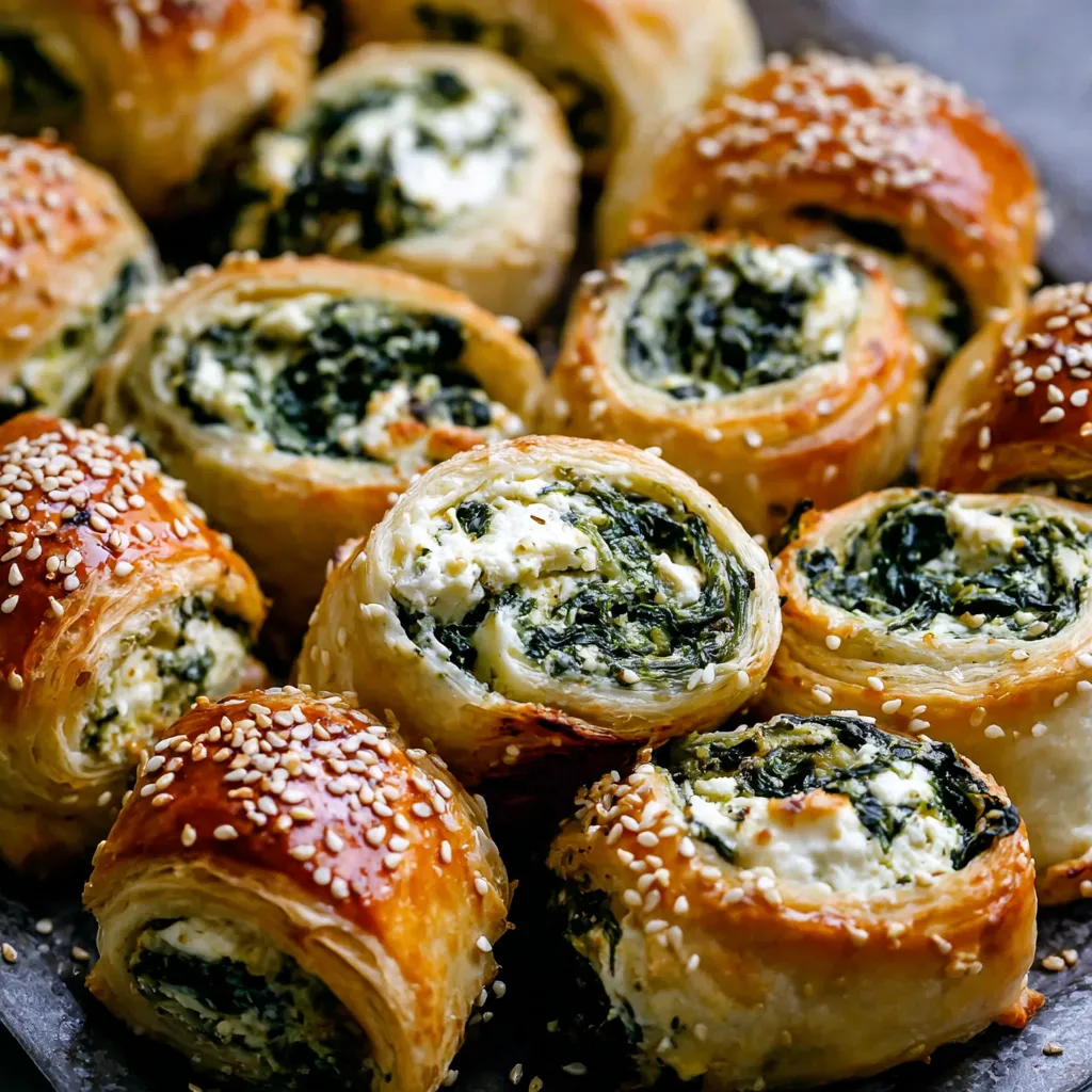 A plate of savory pastry rolls.