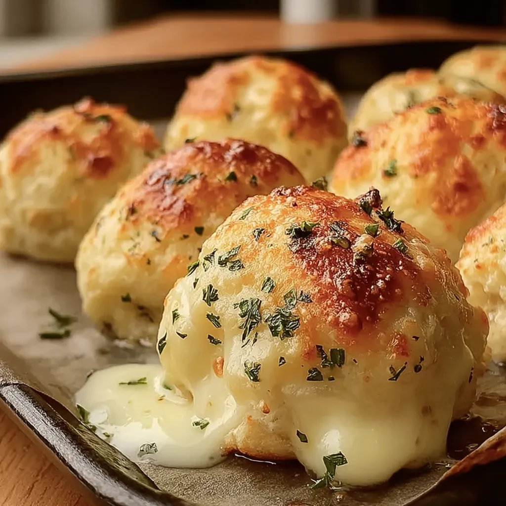 A plate of cheese stuffed biscuits.