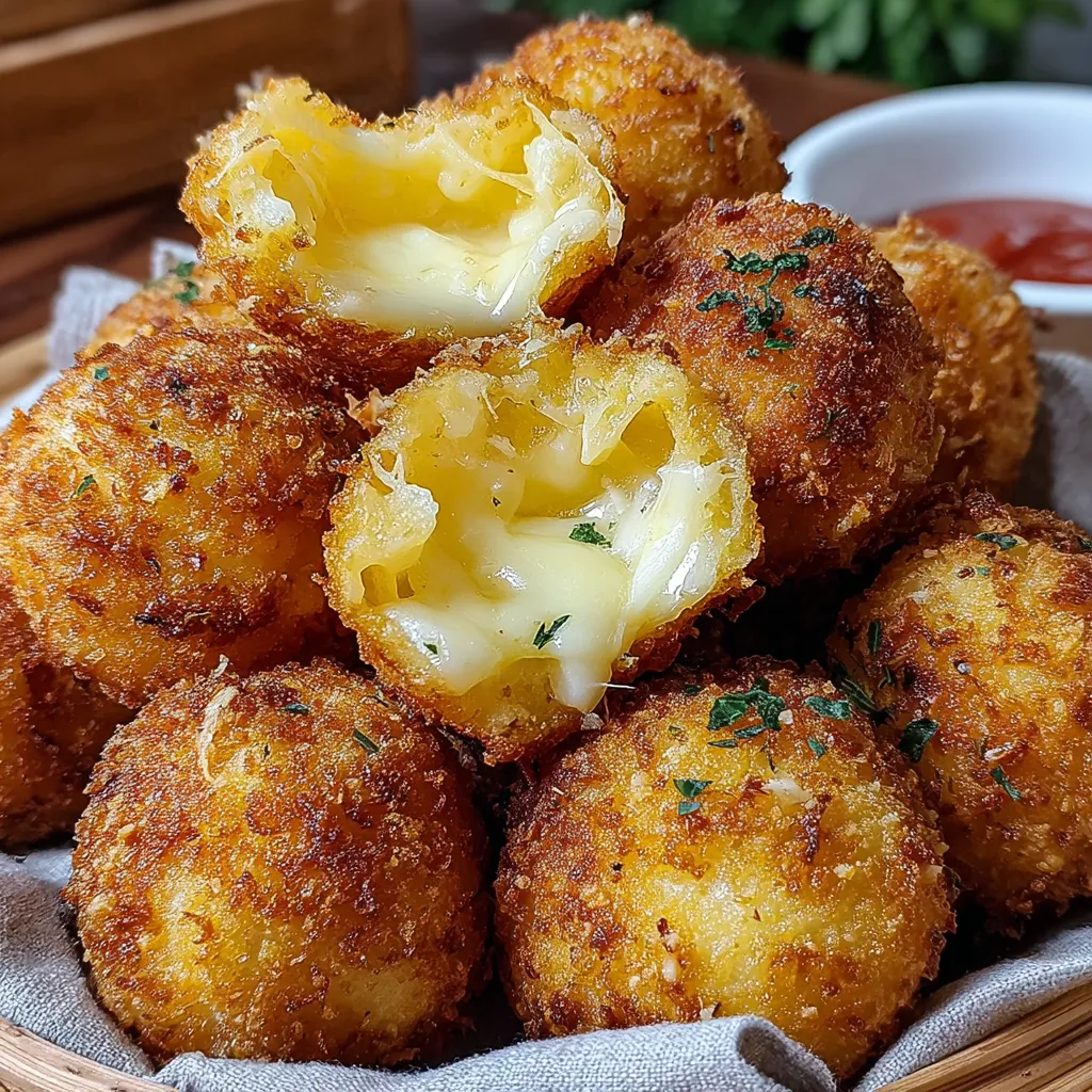 A basket of cheese balls.