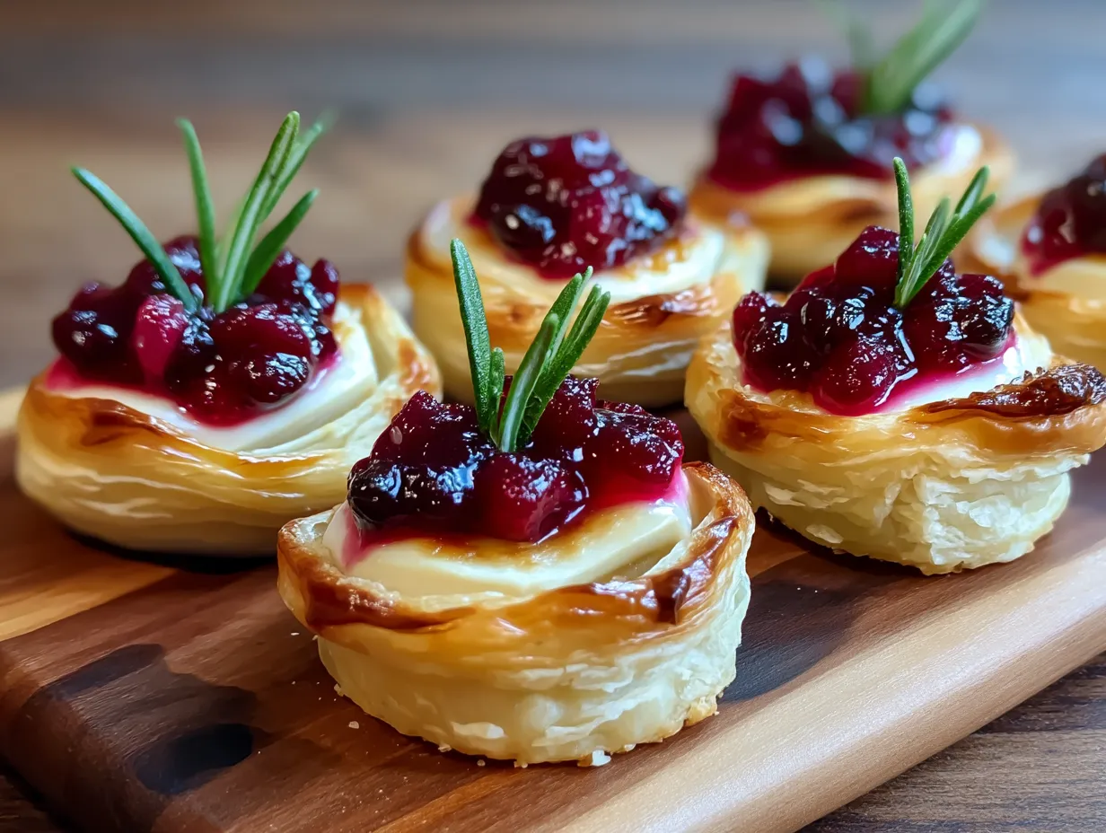A plate of cranberry brie.