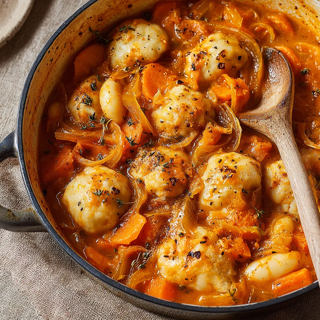 A pot of food with a spoon in it.