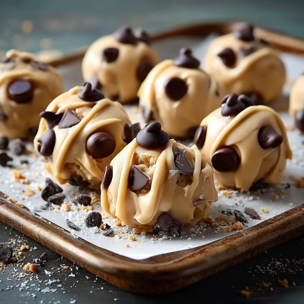 A plate of peanut butter and chocolate bites.