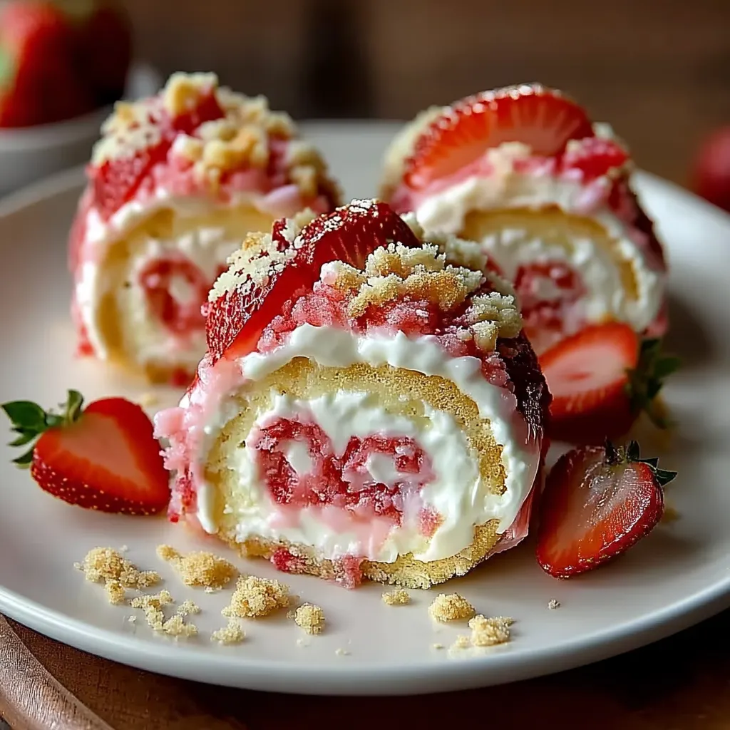 Strawberry Shortcake Cheesecake Rolls.