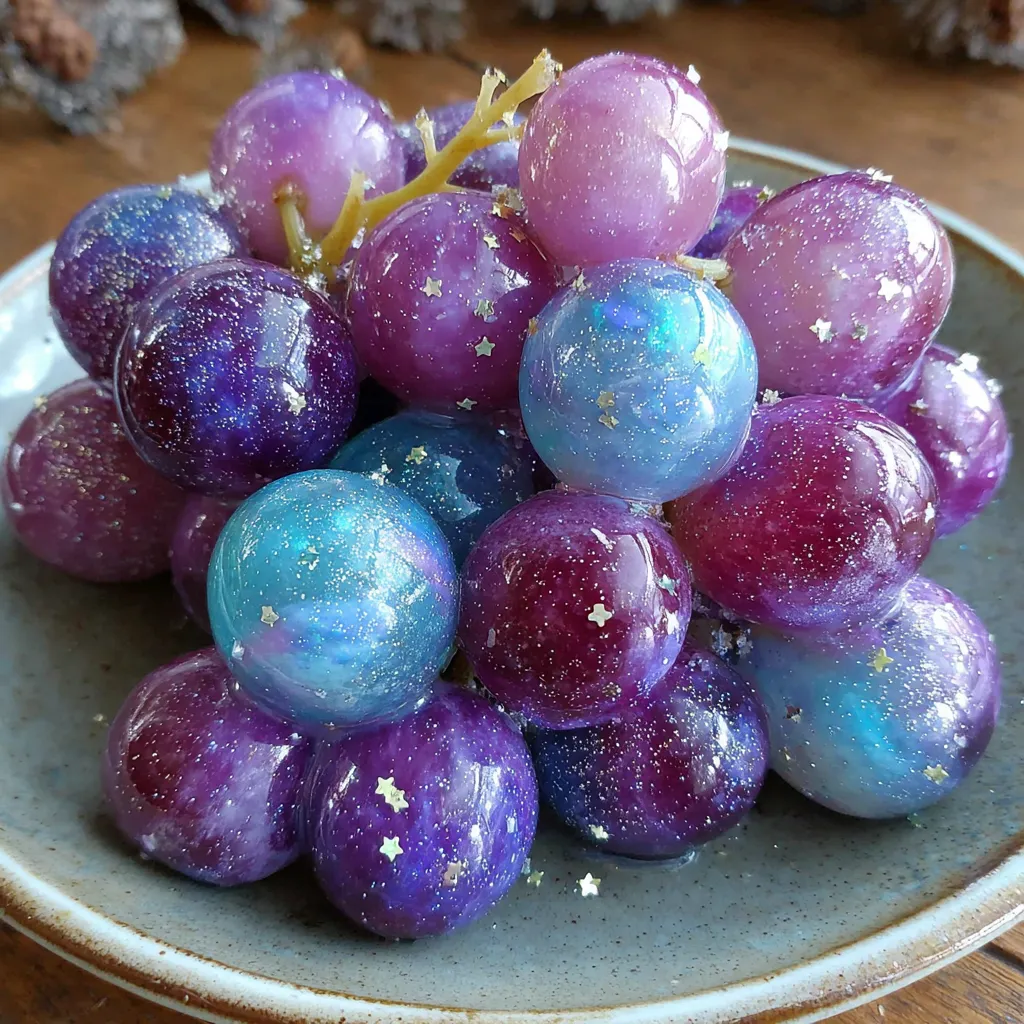 A plate of galaxy grapes.