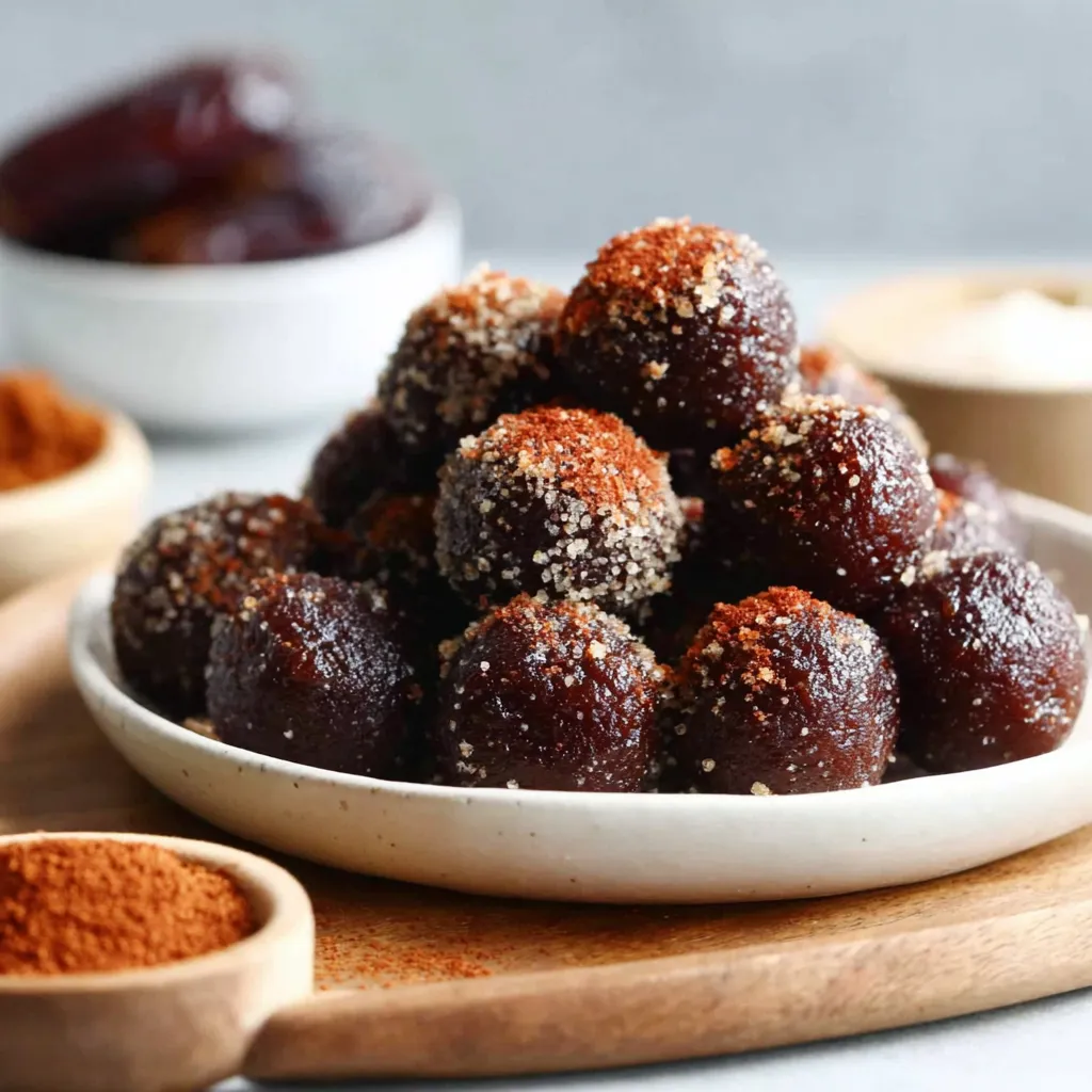 A white plate with a bowl of tamarindo candy.