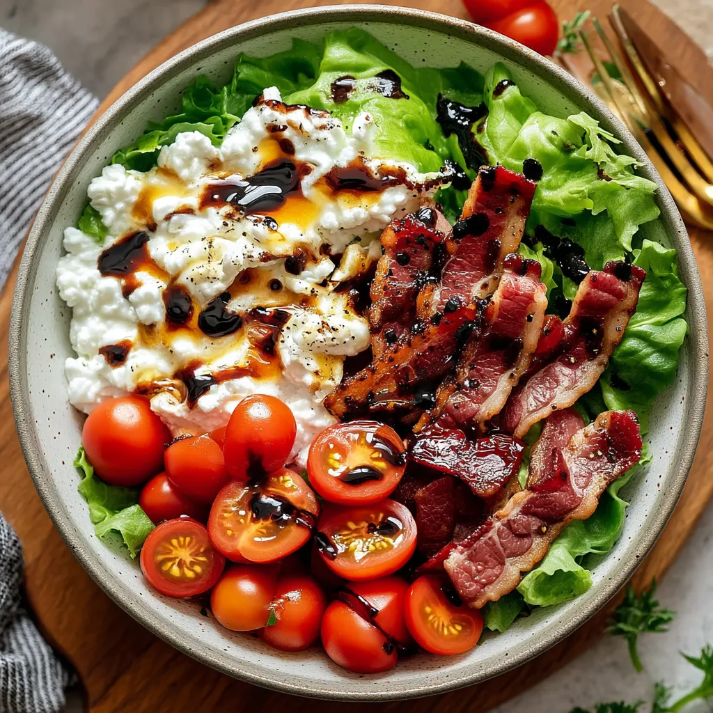 A BLT Cottage Cheese Bowl.