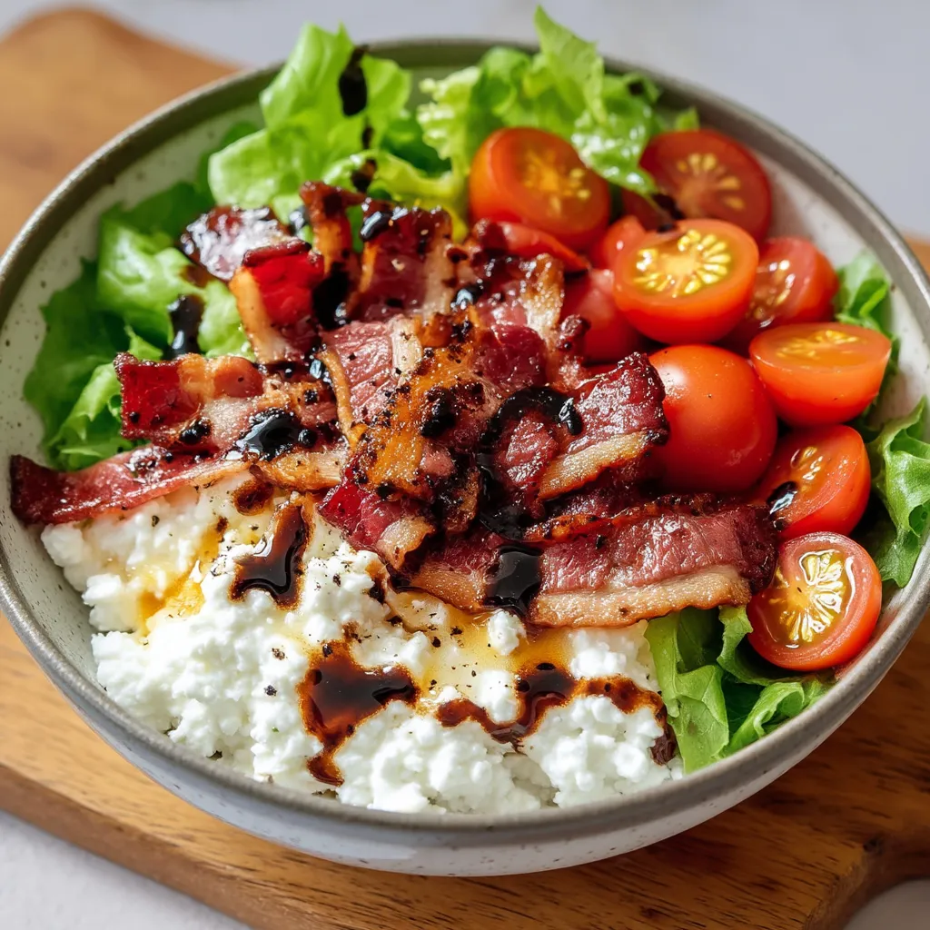 A BLT Cottage Cheese Bowl.