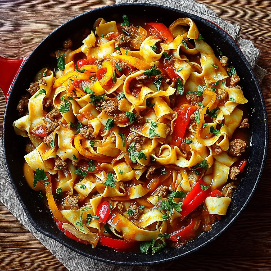 A bowl of Italian drunken noodles.