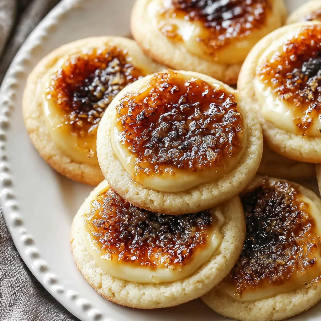 A plate of crème brûlée cookies.