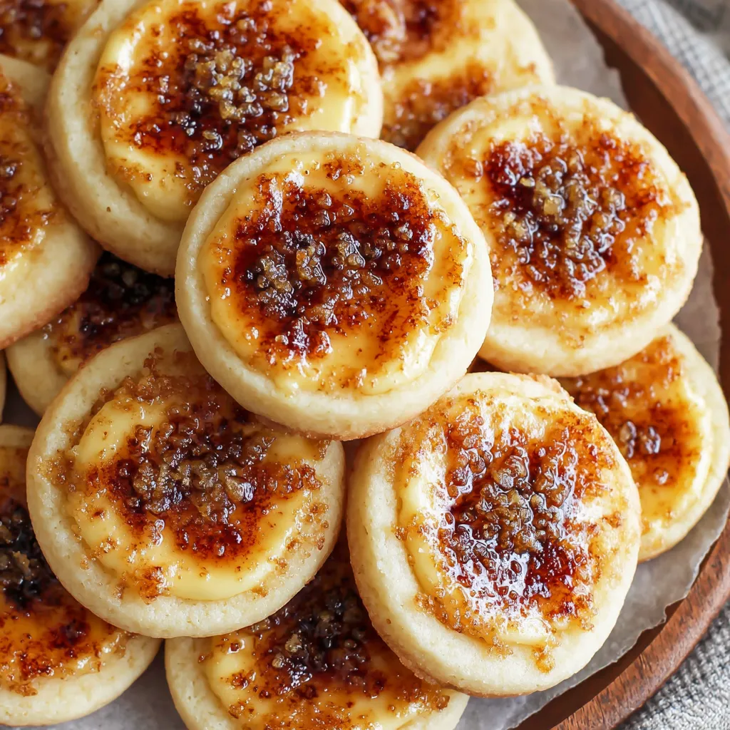 A plate of crème brûlée cookies.