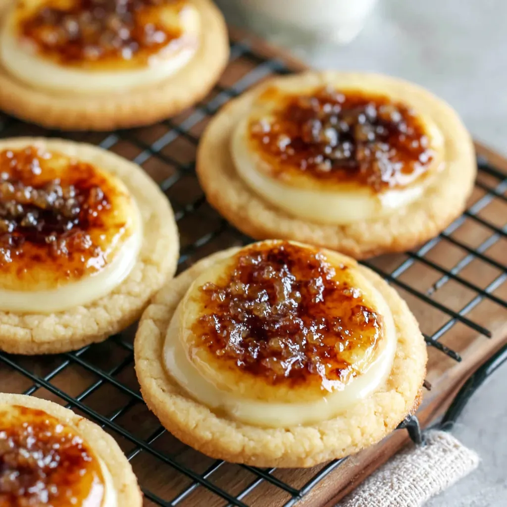 A tray of crème brûlée cookies.