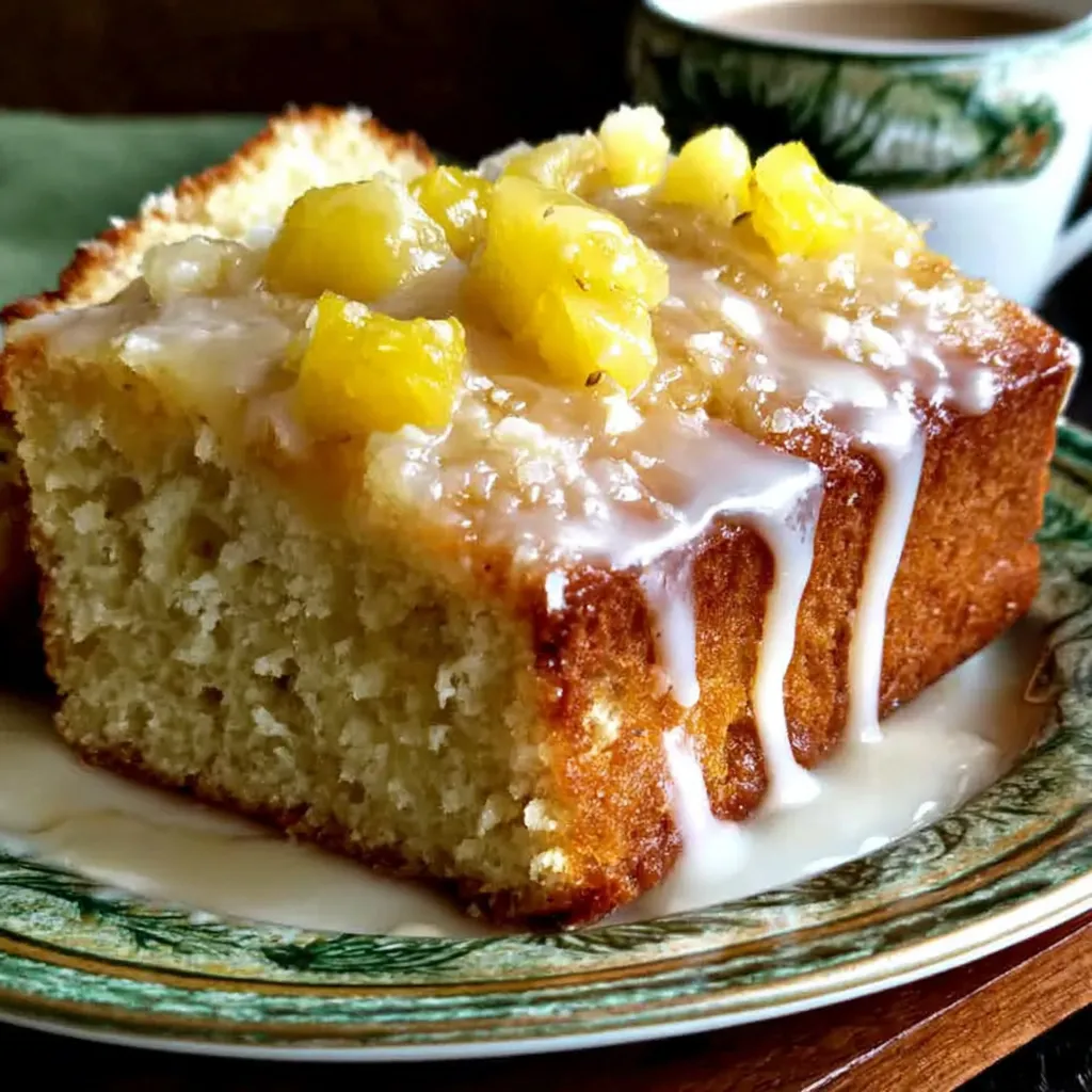 A slice of pineapple heaven cake.