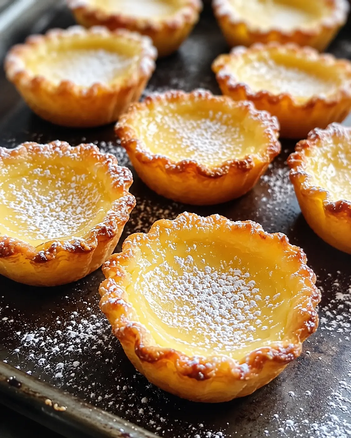 A plate of baby lemon pies.