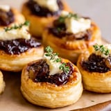Goat cheese and fig puff pastry tarts.